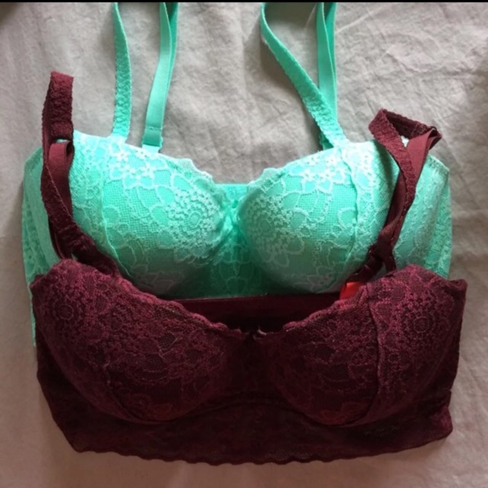 Padded lace Bralettes